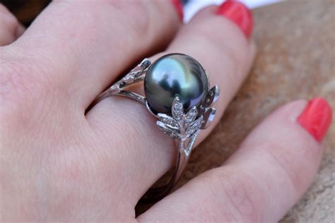 black pearl ring pinecrest|black pearl engagement rings.